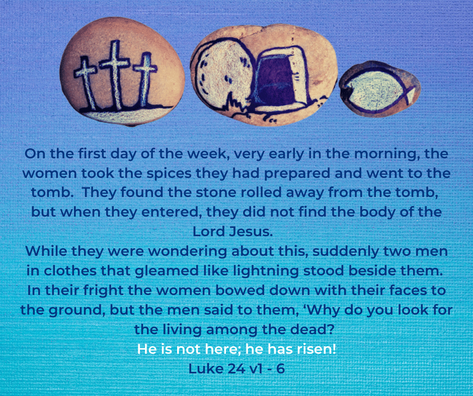 He isn't here! He is risen from the dead!